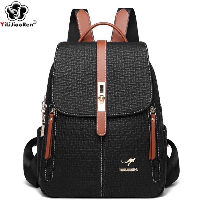 Genuine Leather Backpack - Fashion Backpacks Female High Quality Leather