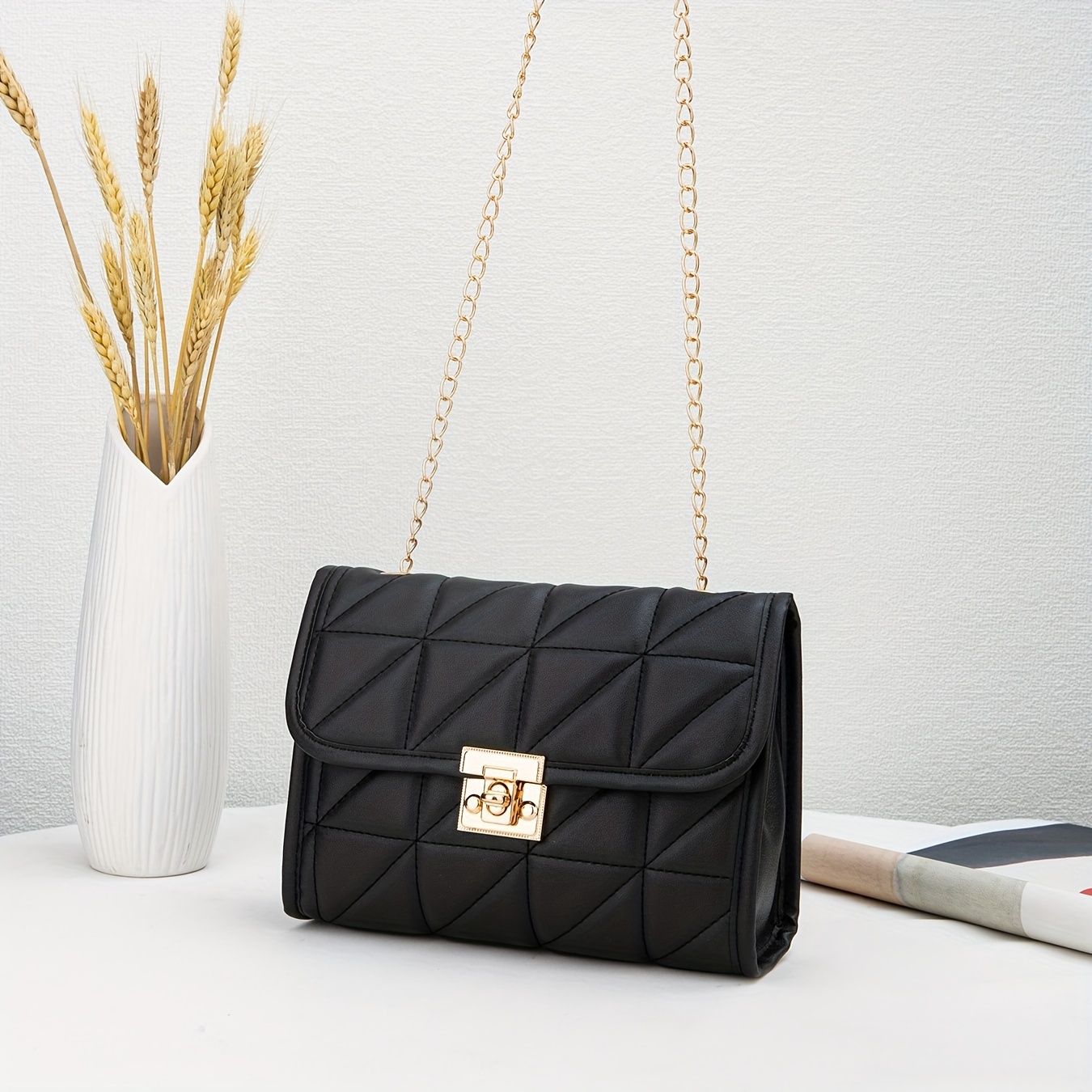 Luxury Bags Lv - Lock buckle temperament simple chain versatile
