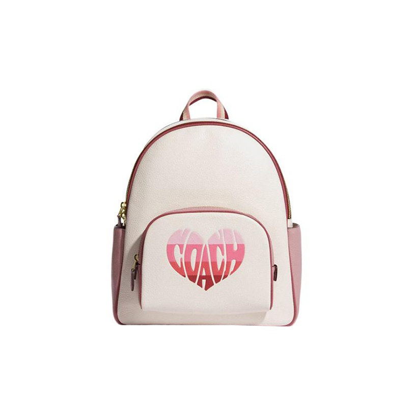 Genuine Leather Backpack - COACH Court Cow Leather With Textile