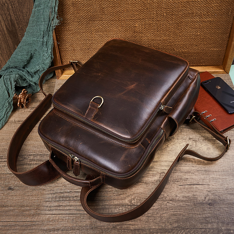 Men's Top Grain Waxed Leather  - огляд і ціна Genuine Leather Backpack