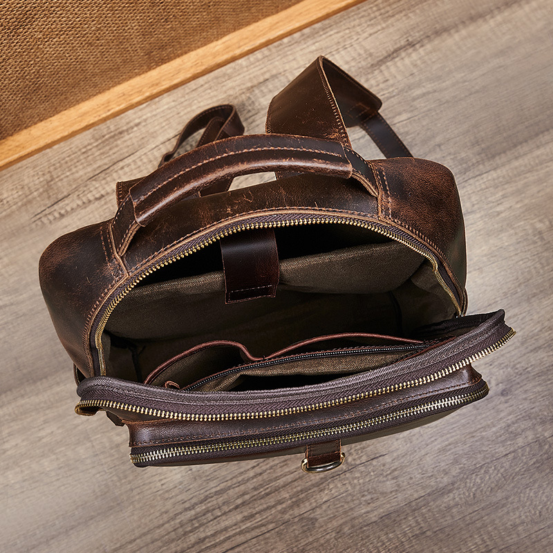 Men's Top Grain Waxed Leather  - огляд і ціна Genuine Leather Backpack