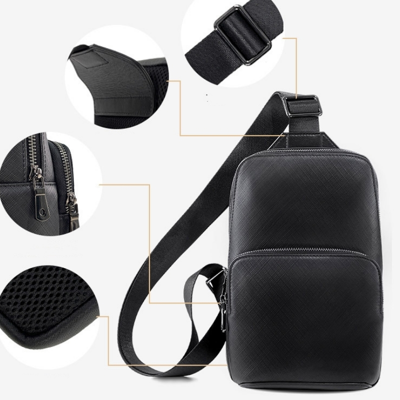 Fashion Design Black Men's Sli - огляд і ціна Genuine Leather Backpack