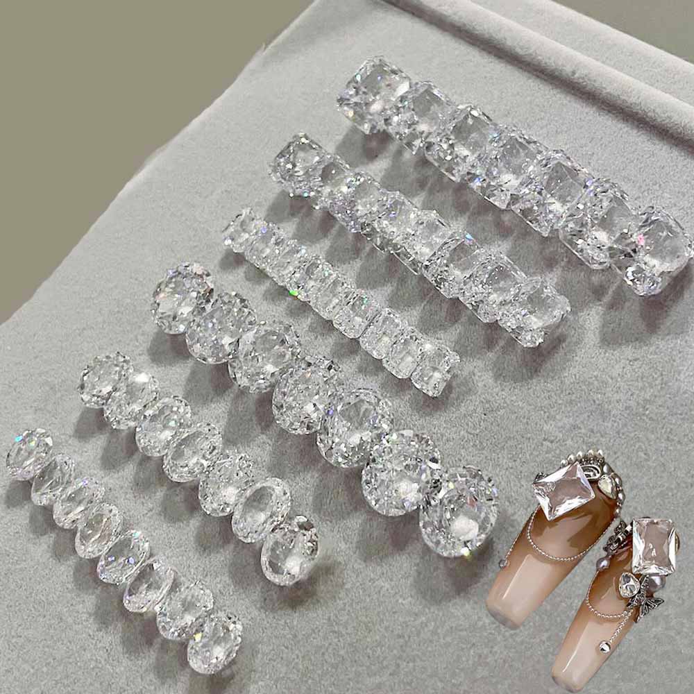 10pcs White Crystal Zirconia N - огляд і ціна Luxury Bags Dropshipping