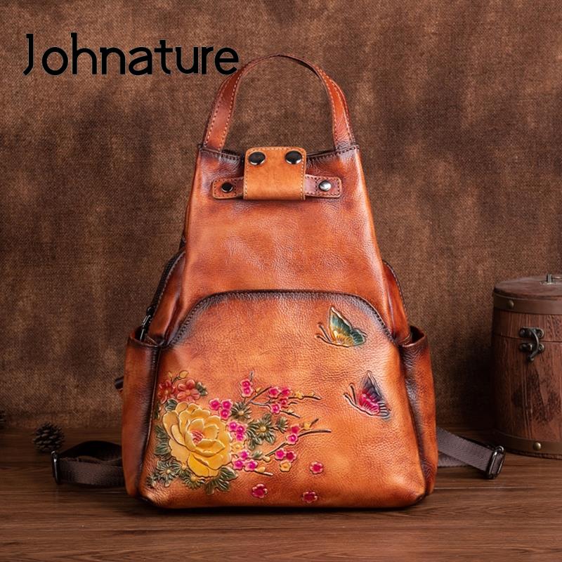Johnature Genuine Leather Embo - огляд і ціна Genuine Leather Backpack