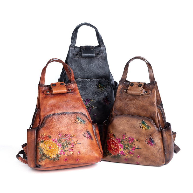 Johnature Genuine Leather Embo - огляд і ціна Genuine Leather Backpack