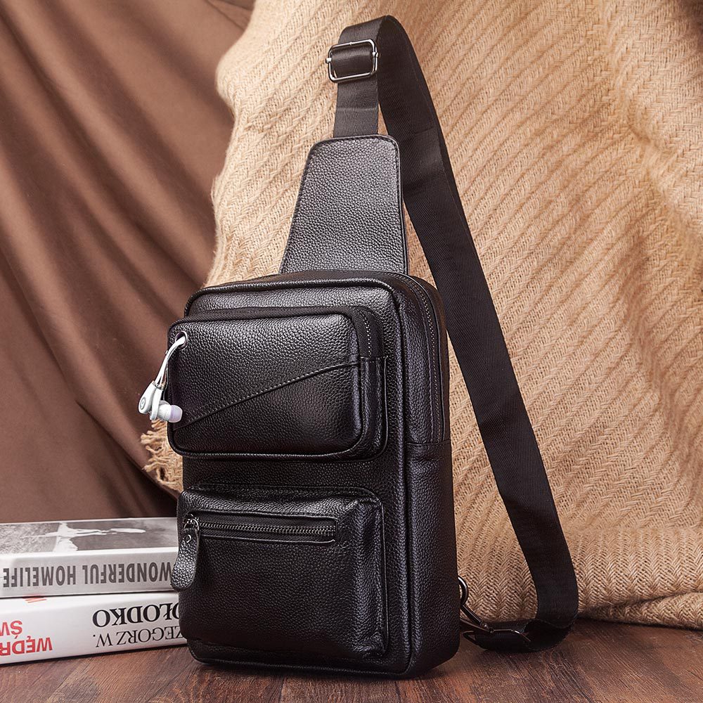Fashion Multifunction Chest Ba - огляд і ціна Genuine Leather Backpack