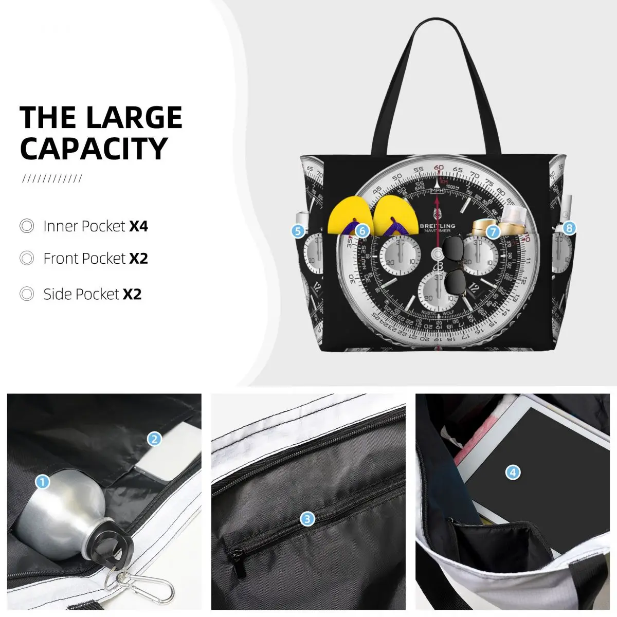 Black Luxury Watch Face Beach  - огляд і ціна Luxury Yoga Bags