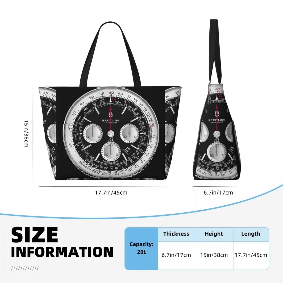 Black Luxury Watch Face Beach  - огляд і ціна Luxury Yoga Bags