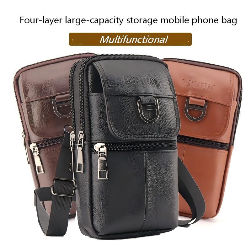 Men's Leather Waist Bag - Larg - огляд і ціна Genuine Leather Backpack